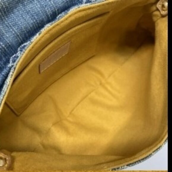 Authentic Louis Vuitton Denim Mini Pleaty Vintage Pouch Pochette Bag Monogram LV - Picture 8 of 11